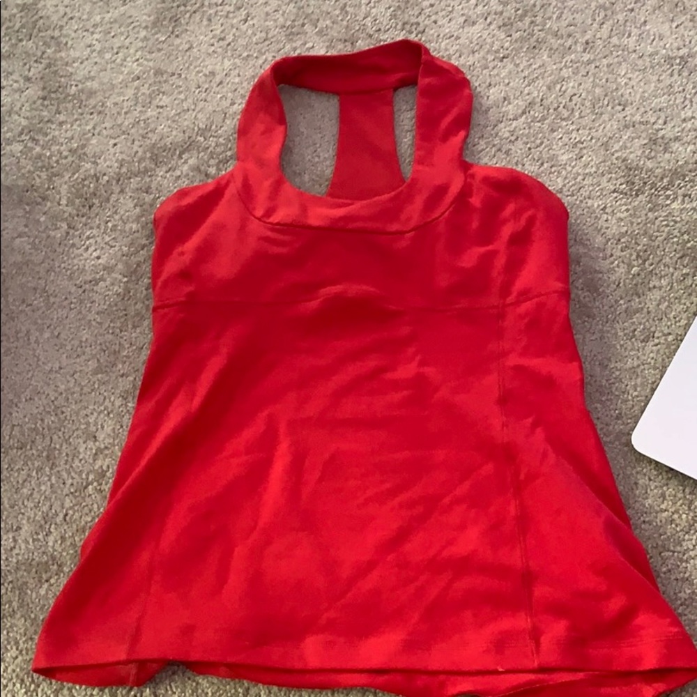 Red Lululemon working tank size 8